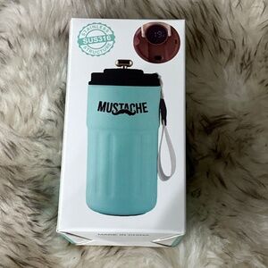 New Mustache stainless steel vacuum coffee mug 500mL